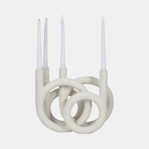 Sagebrook Home 15" Looped 4-taper Candleholder White Wishlist Create New