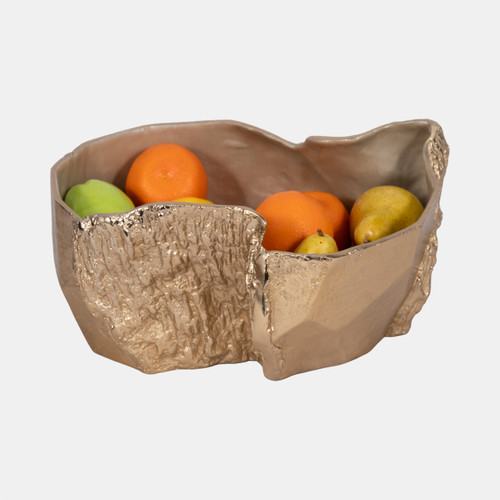 Sagebrook Home 15" Metal Trunk Bowl With Color Inside Gold/ivory Wishlist Create New