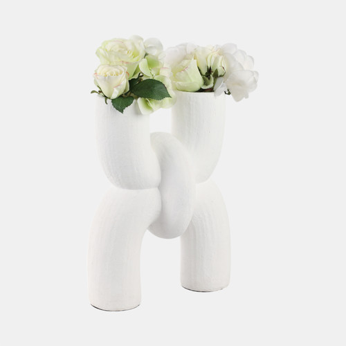 Sagebrook Home 15" Modern X Shape Terracotta Vase White Wishlist Create New