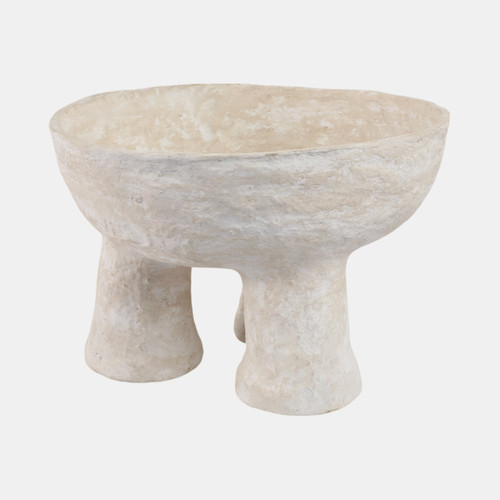 Sagebrook Home 15x10" 3-footed Paper Mache Bowl White Wishlist Create New