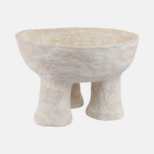 Sagebrook Home 15x10" 3-footed Paper Mache Bowl White Wishlist Create New