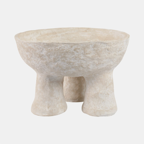 Sagebrook Home 15x10" 3-footed Paper Mache Bowl White Wishlist Create New