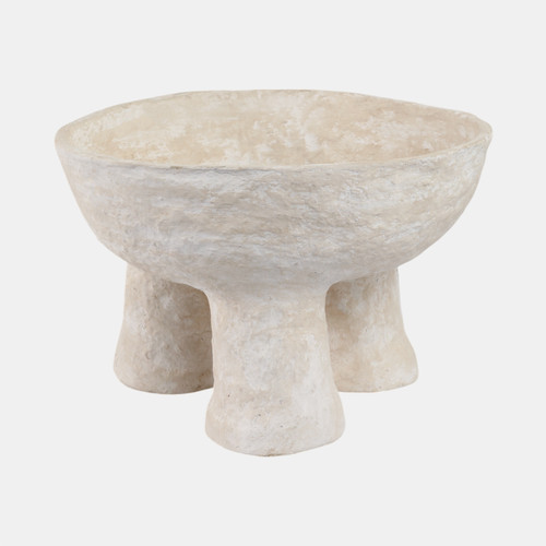 sagebrook home 15x10" 3-footed Paper Mache Bowl White Wishlist Create New
