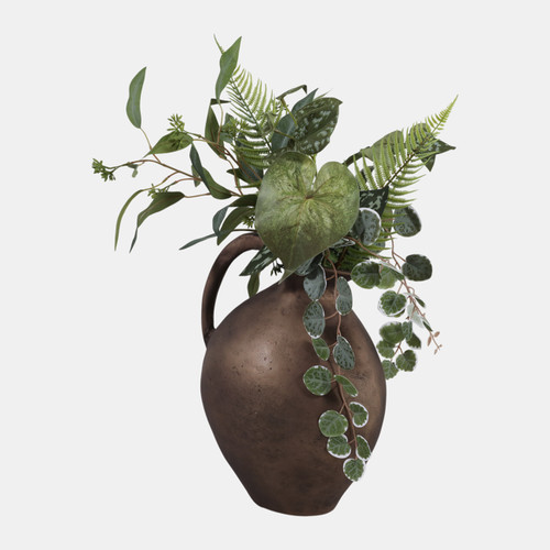 Sagebrook Home 15x11" Rustic Metal Jug Vase Bronze Wishlist Create New