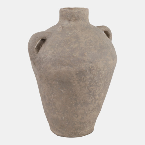 Sagebrook Home 15x12" Paper Mache Vase W/ Handles Taupe Wishlist Create New