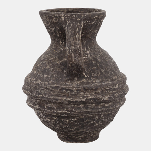 Sagebrook Home 15x12" Paper Mache Vase With Handles Rustic Brown Wishlist Create New