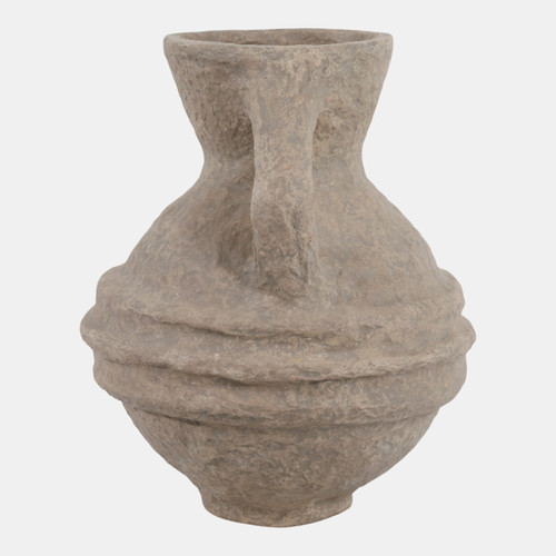 Sagebrook Home 15x12" Paper Mache Vase With Handles Taupe Wishlist Create New