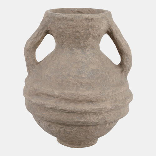 sagebrook home 15x12" Paper Mache Vase With Handles Taupe Wishlist Create New