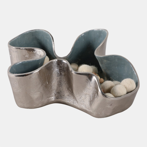 Sagebrook Home 15x12" Wavy Abstract Gold Metal Bowl Blue Multi Wishlist Create New