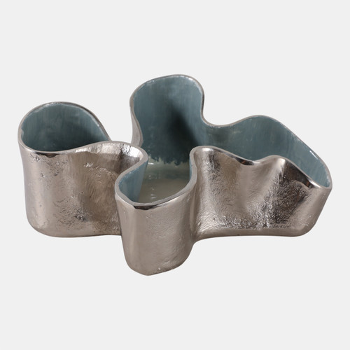 Sagebrook Home 15x12" Wavy Abstract Gold Metal Bowl Blue Multi Wishlist Create New