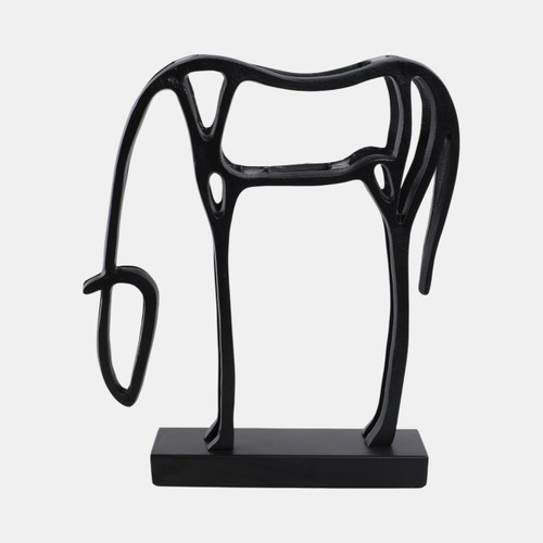 Sagebrook Home 15x14" Modern Cut-out Horse On Base Black Wishlist Create New