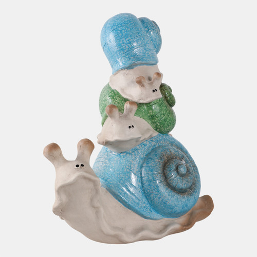 Sagebrook Home 15x14" Stacked Snails With Colored Shells Ivory M Wishlist Create New
