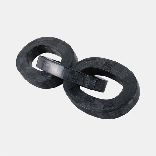 Sagebrook Home 15x5" 3-link Marbled Resin Chain Black/white Wishlist Create New