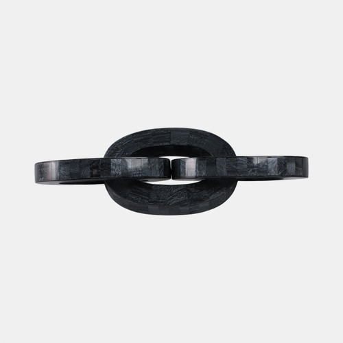 Sagebrook Home 15x5" 3-link Marbled Resin Chain Black/white Wishlist Create New