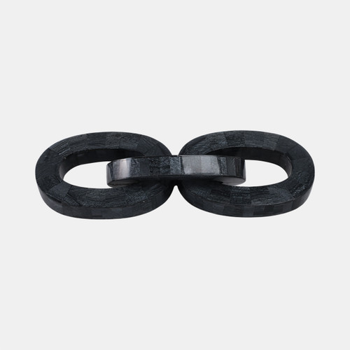 sagebrook home 15x5" 3-link Marbled Resin Chain Black/white Wishlist Create New