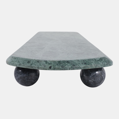 Sagebrook Home 15x8" Modern Marble Tray On Ball Feet Green/black Wishlist Create New