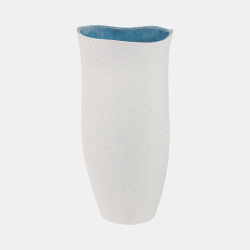 Sagebrook Home 15x8" Textured Organic Vase Reactive Inside White Wishlist Create New