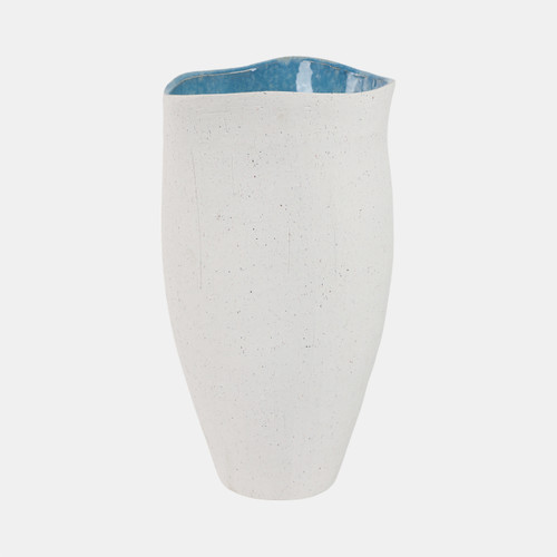 Sagebrook Home 15x8" Textured Organic Vase Reactive Inside White Wishlist Create New