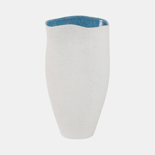 sagebrook home 15x8" Textured Organic Vase Reactive Inside White Wishlist Create New