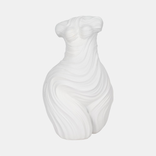 Sagebrook Home 16" Curvy Ribbed Sculpture White Wishlist Create New