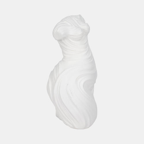 Sagebrook Home 16" Curvy Ribbed Sculpture White Wishlist Create New