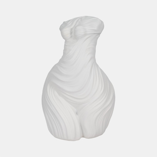 sagebrook home 16" Curvy Ribbed Sculpture White Wishlist Create New