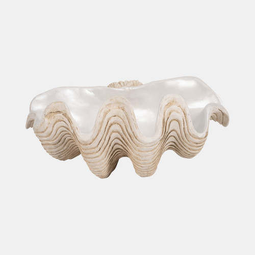 sagebrook home 16" Pearlized Clam Shell Bowl Ivory Wishlist Create New