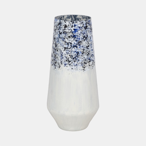 sagebrook home 16" Tapered Bottom Vase Arctic Finish White/blue Wishlist Create New