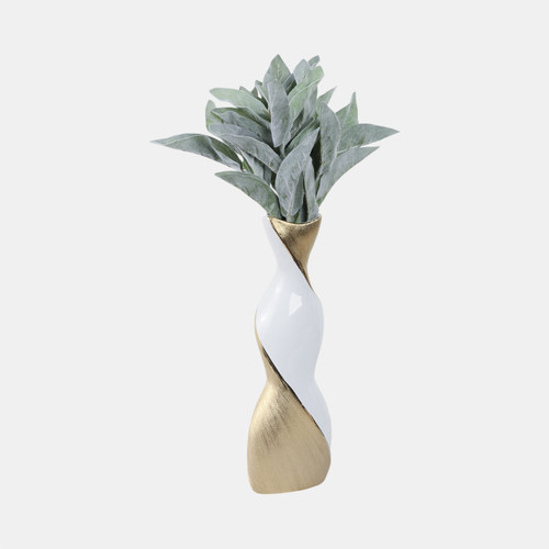 Sagebrook Home 16" Twisted Vase White/gold Wishlist Create New