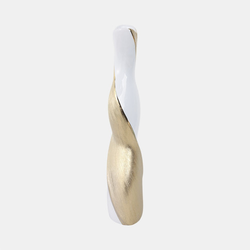 Sagebrook Home 16" Twisted Vase White/gold Wishlist Create New