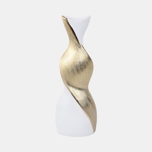 Sagebrook Home 16" Twisted Vase White/gold Wishlist Create New