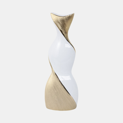 sagebrook home 16" Twisted Vase White/gold Wishlist Create New