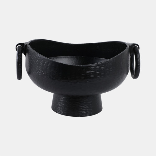 Sagebrook Home 16x13" Metal Pedestal Bowl With Ring Handles Blk Wishlist Create New