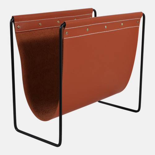 Sagebrook Home 16x14" Faux Leather Magazine Rack Brown Wishlist Create New