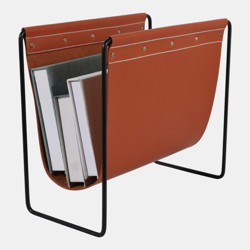 Sagebrook Home 16x14" Faux Leather Magazine Rack Brown Wishlist Create New