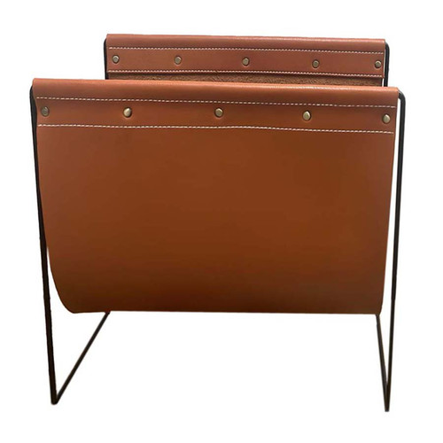 sagebrook home 16x14" Faux Leather Magazine Rack Brown Wishlist Create New