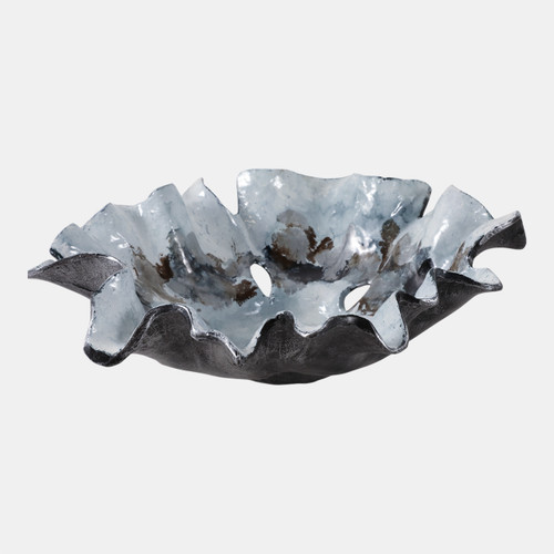 Sagebrook Home 16x15" Abstract Flower Metal Bowl Blue Multi Wishlist Create New