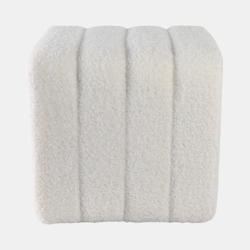 sagebrook home 16x16" Ridged Square Boucle Ottoman White Wishlist Create New