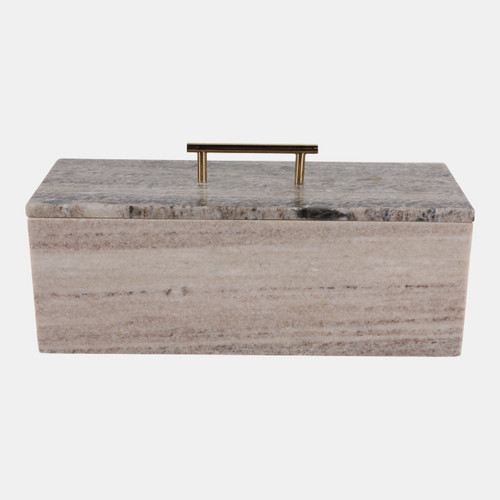 sagebrook home 16x7" Marble Rectangular Box With Handle Beige/go Wishlist Create New