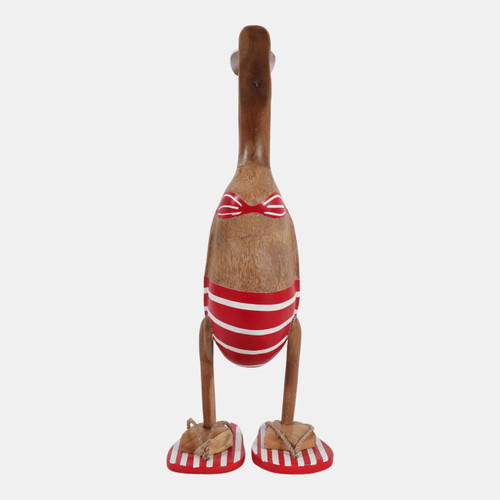 Sagebrook Home 16x9" Bikini Duck Red/natural Wishlist Create New