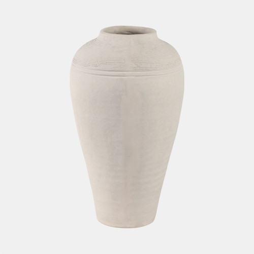 Sagebrook Home 16x9" Paper Mache Ribbed Floor Vase Ivory Wishlist Create New
