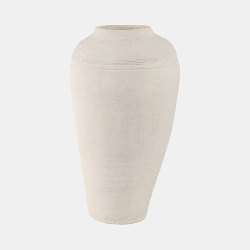 Sagebrook Home 16x9" Paper Mache Ribbed Floor Vase Ivory Wishlist Create New