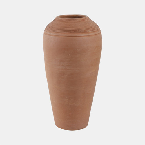 Sagebrook Home 16x9" Terracotta Ribbed Floor Vase Natural Wishlist Create New