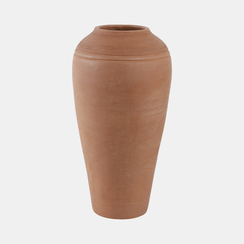 Sagebrook Home 16x9" Terracotta Ribbed Floor Vase Natural Wishlist Create New