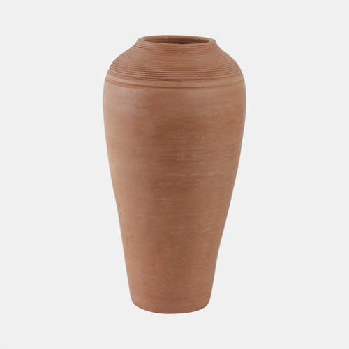 sagebrook home 16x9" Terracotta Ribbed Floor Vase Natural Wishlist Create New