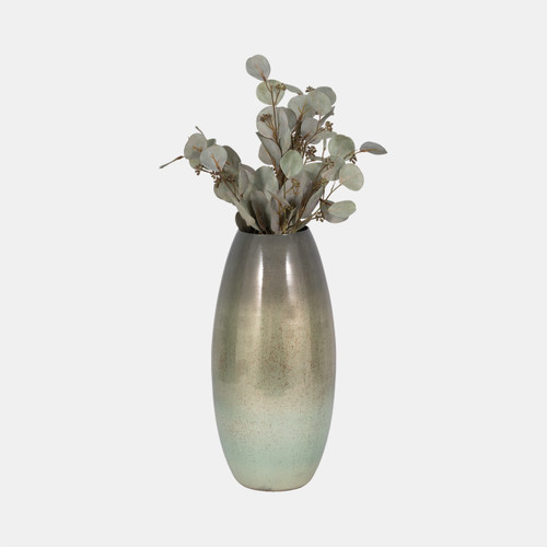Sagebrook Home 17" Curved Glass Vase Green Mercury Ombre Multi Wishlist Create New