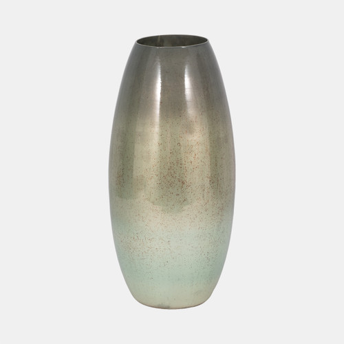 sagebrook home 17" Curved Glass Vase Green Mercury Ombre Multi Wishlist Create New