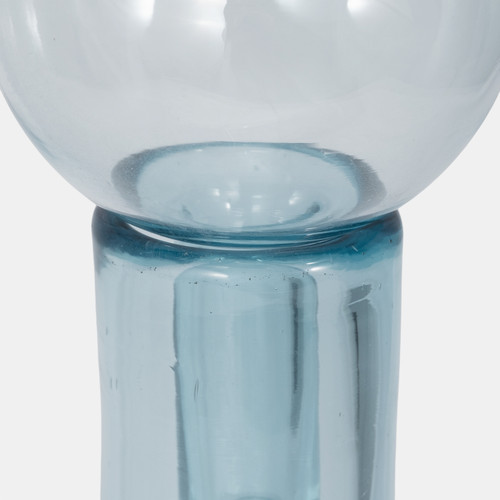 Sagebrook Home 17" Glass Bottle With Stopper Light Blue Wishlist Create New