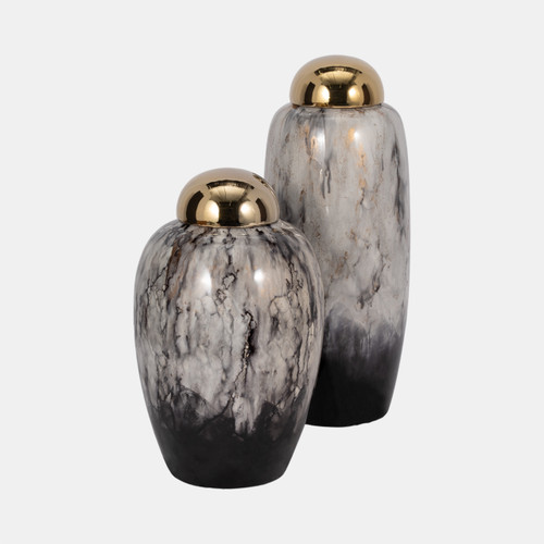 Sagebrook Home 17"h Urn W/ Gold Lid Multi Wishlist Create New