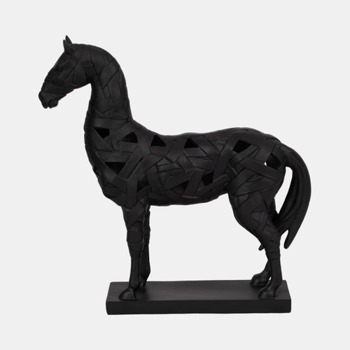 sagebrook home 17" Horse Sculpture On Base Black Wishlist Create New